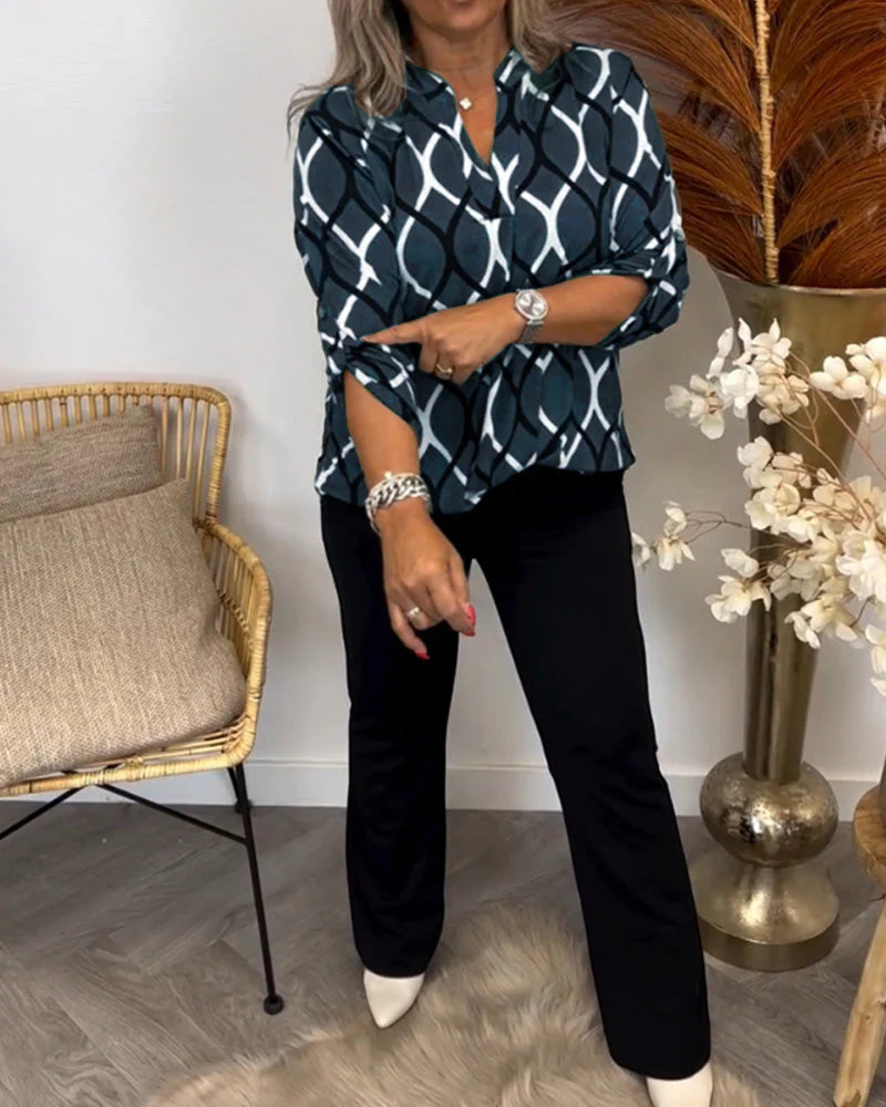 Bluse med Boho Luxe-mønster