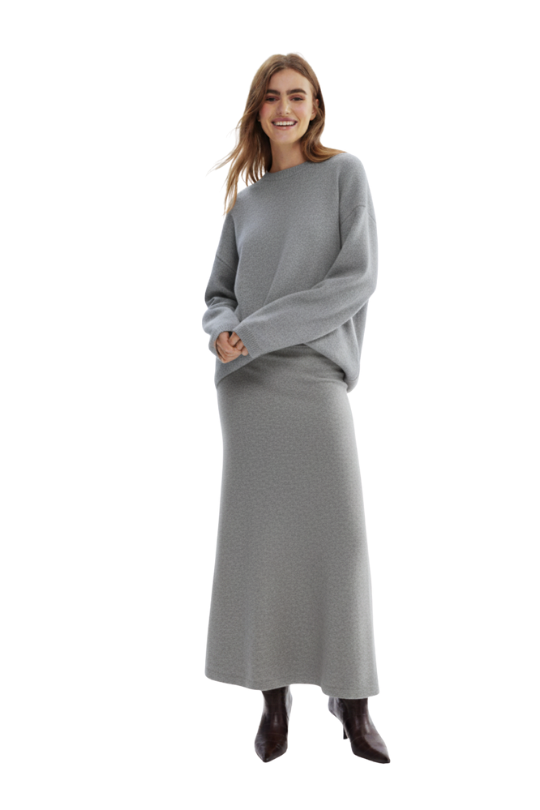 KIRSTEN - Gul nederdel og sweater