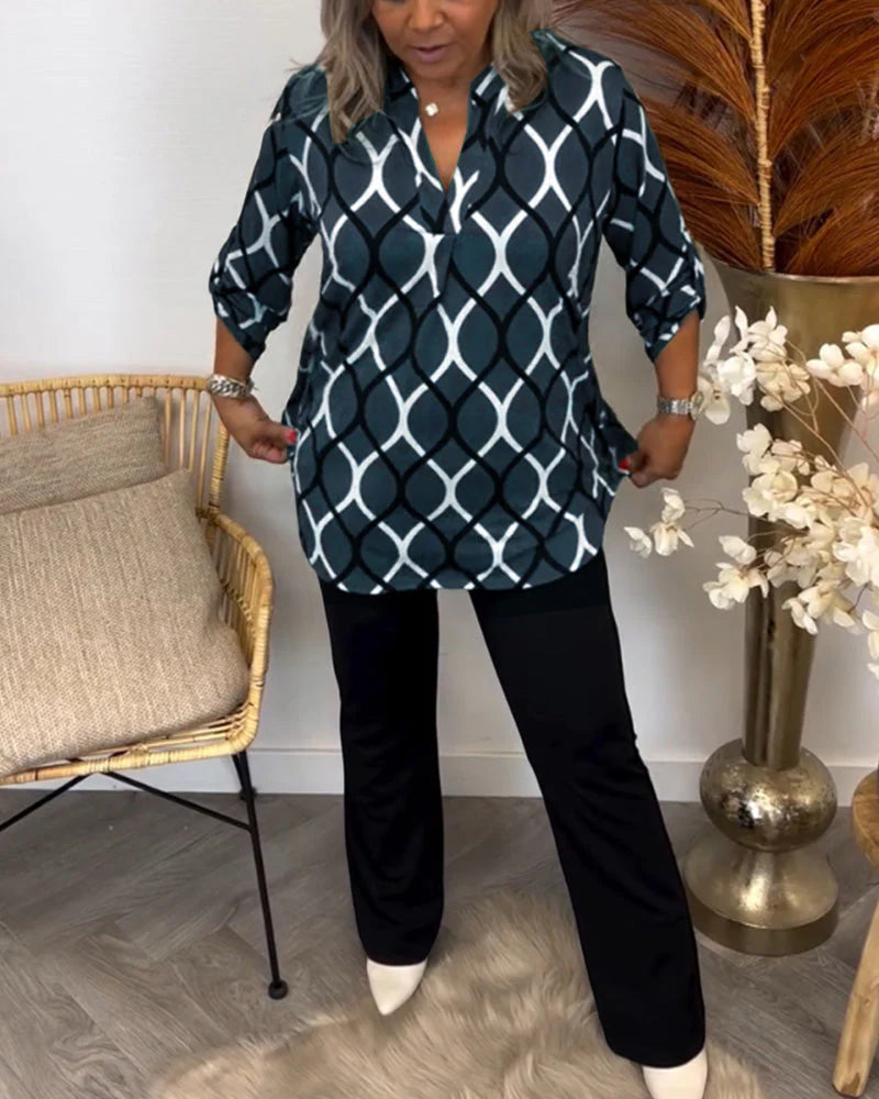 Bluse med Boho Luxe-mønster