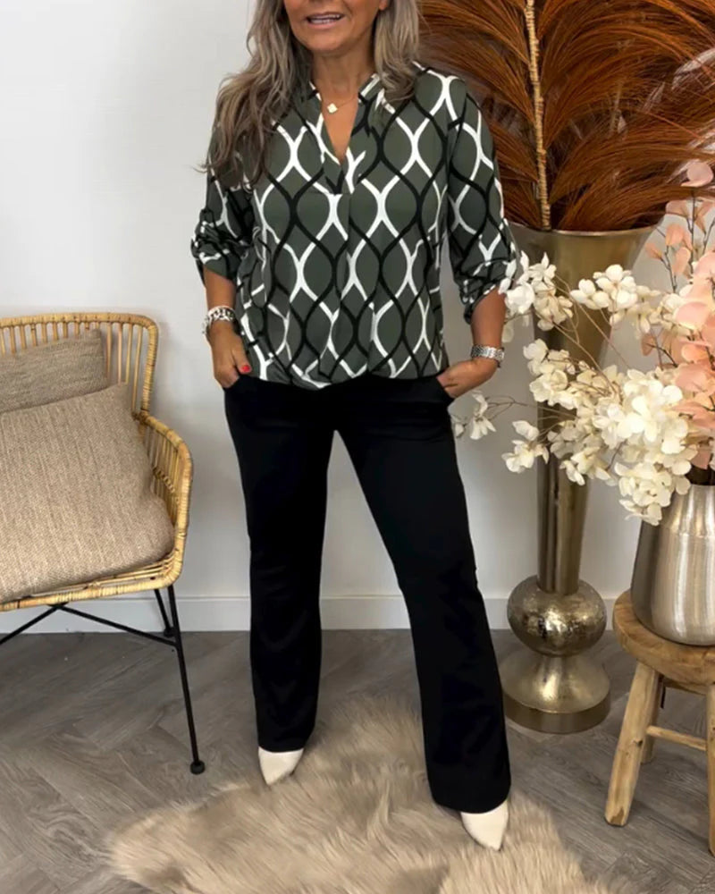 Bluse med Boho Luxe-mønster