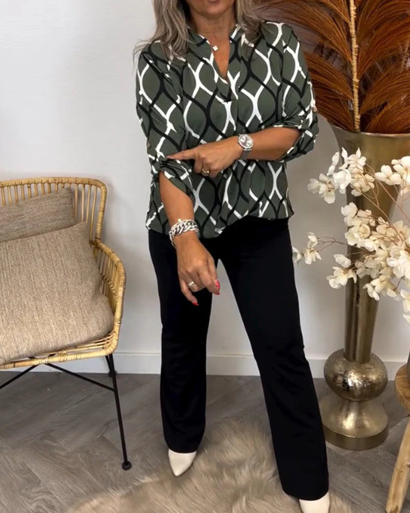 Bluse med Boho Luxe-mønster