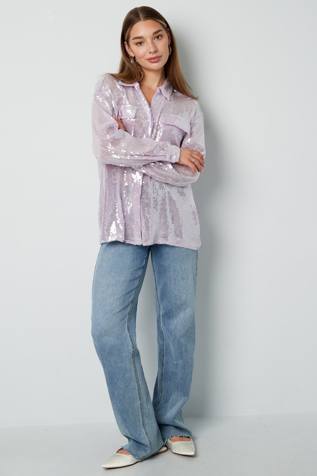 Glitter Sexy Blouse - Bluse til byturen