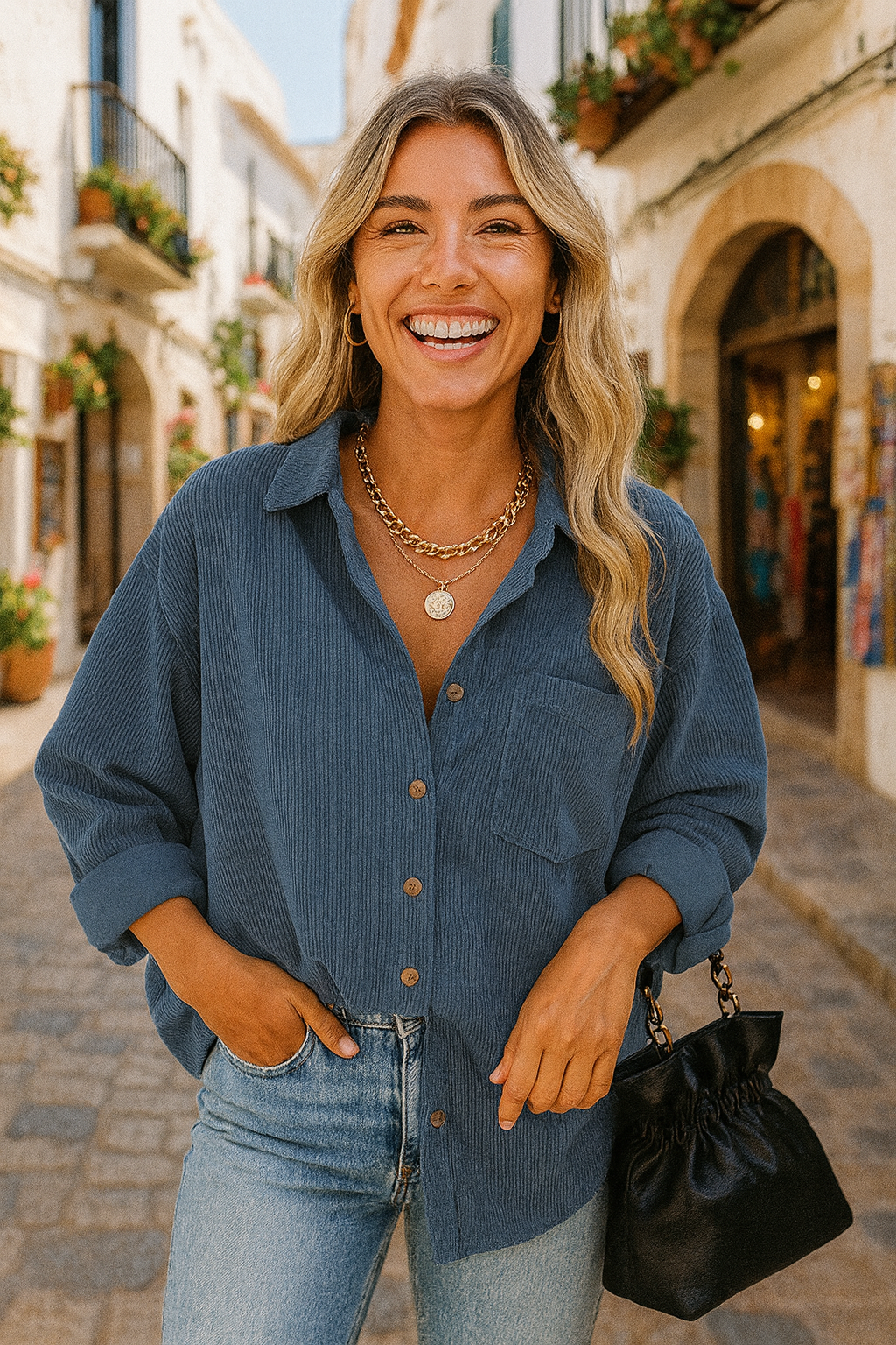 Isla Oversized efterårsbluse