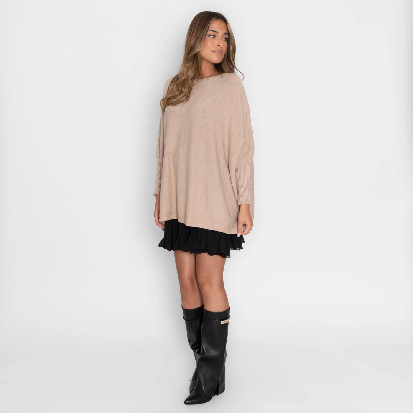 Cozy Oversized Trui Beige - Heerlijk varm!