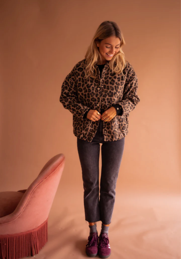 LEONA™ | Leopard bomberjakke