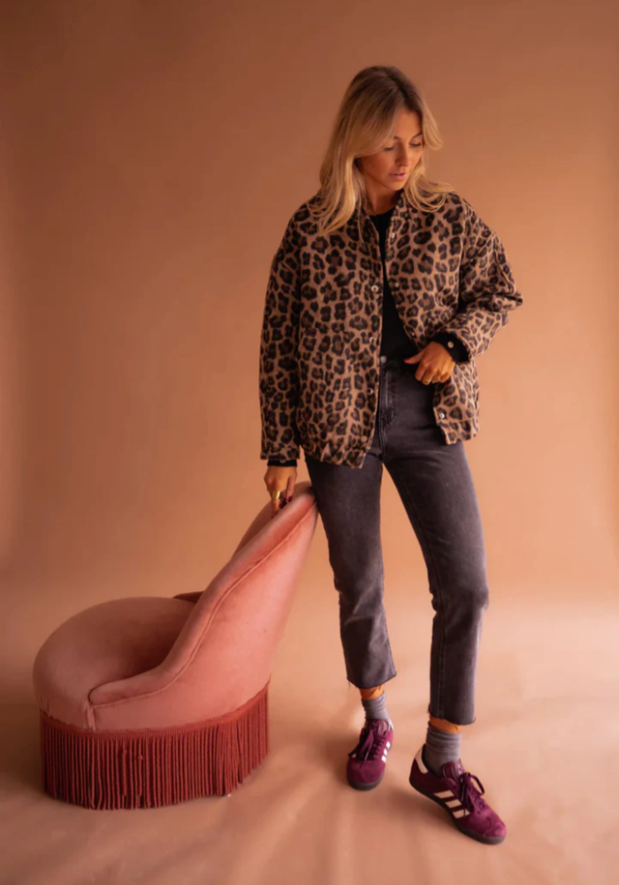LEONA™ | Leopard bomberjakke