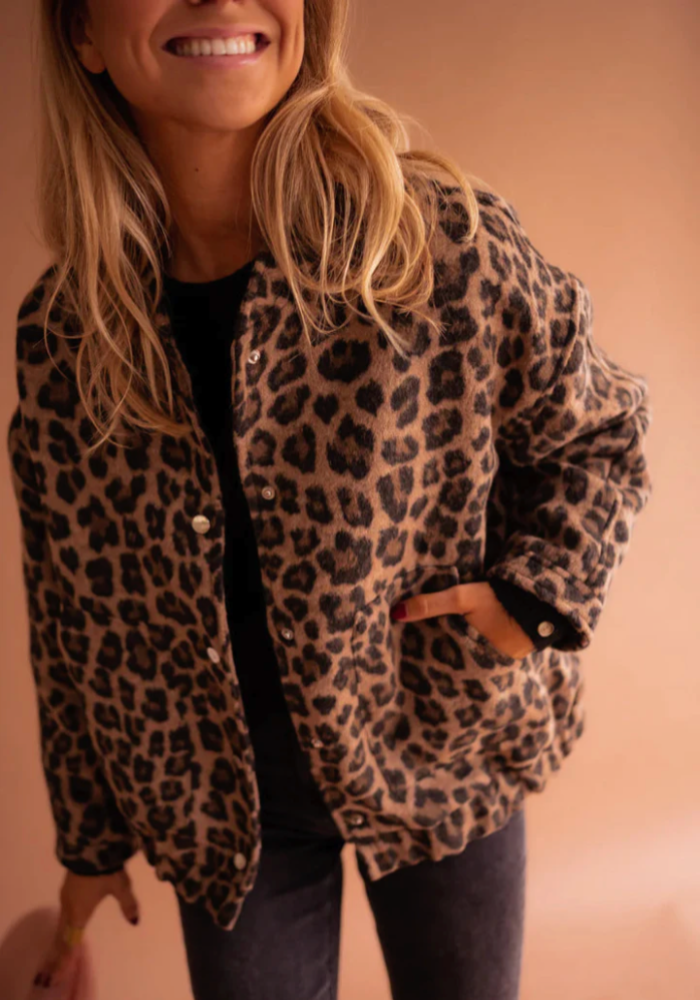 LEONA™ | Leopard bomberjakke