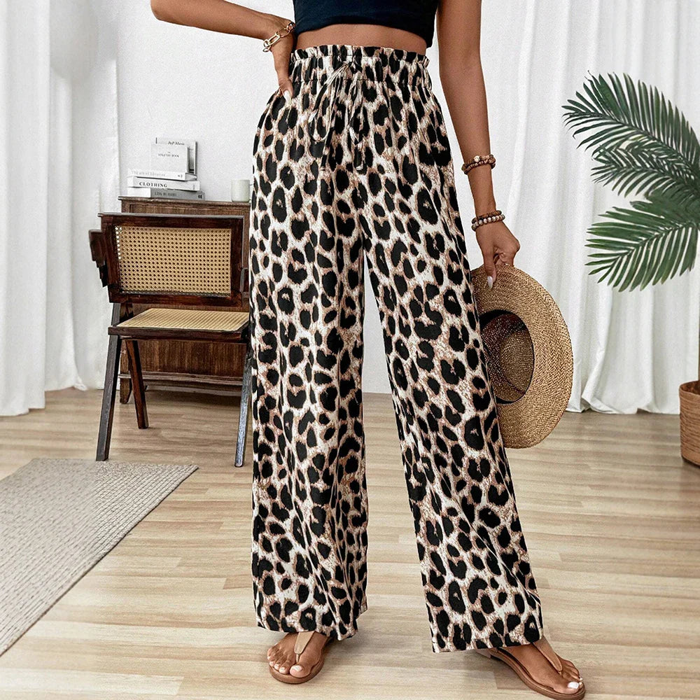 Elvira™ | Bukser i lys leopard
