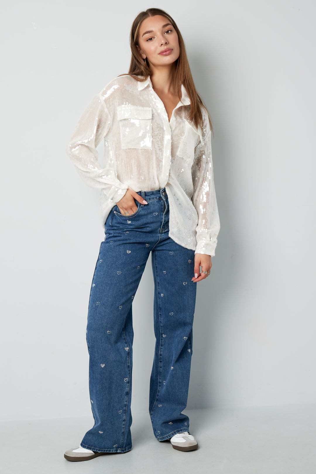 Glitter Sexy Blouse - Bluse til byturen