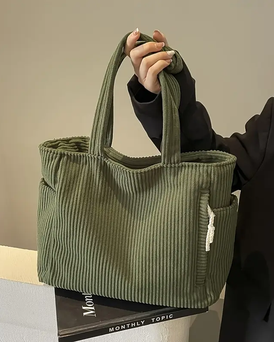 Tilda™ | ribbet bæretaske med snoretræk