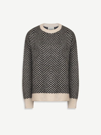 Lenya™ | Sweater med strikket mønster