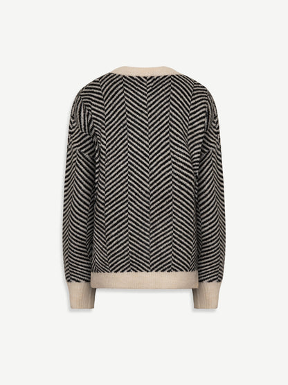 Lenya™ | Sweater med strikket mønster