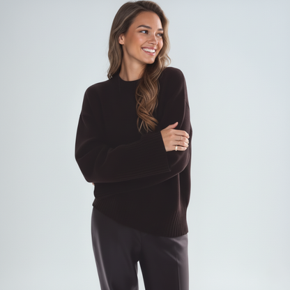 AISHA - Brun uldtrøje