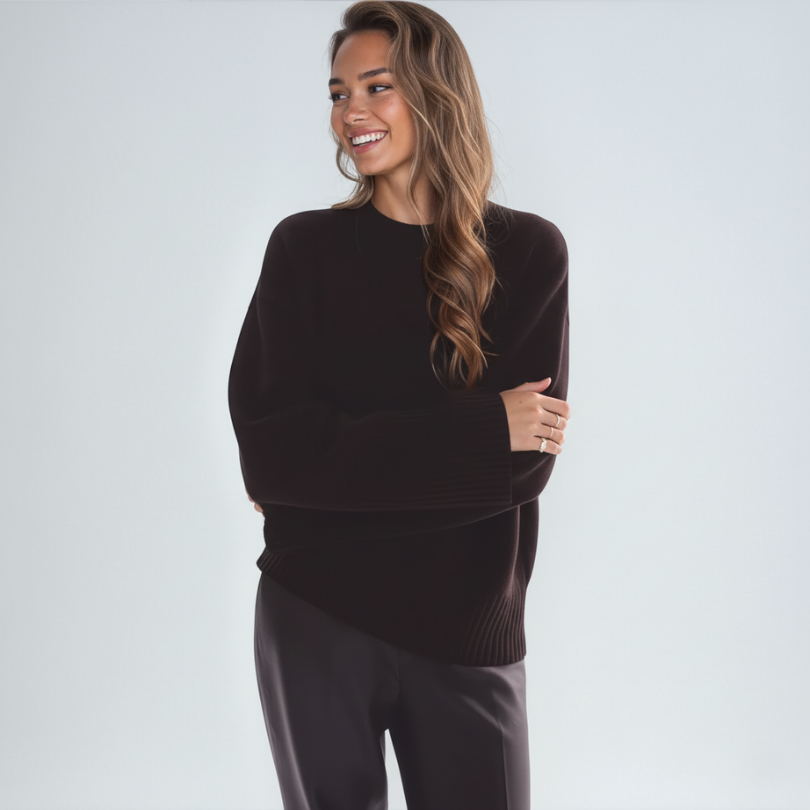 AISHA - Brun uldtrøje