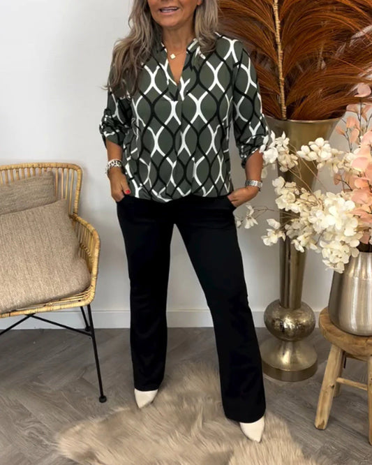 Bluse med Boho Luxe-mønster