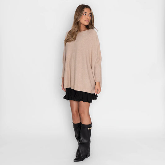 Cozy Oversized Trui Beige - Heerlijk varm!