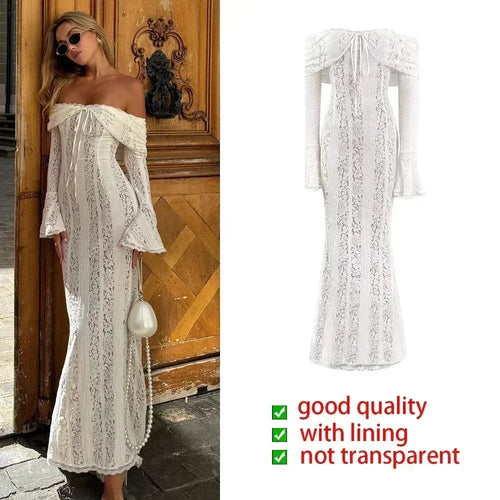 Suninheart hvid off the shoulder-kjole 2025