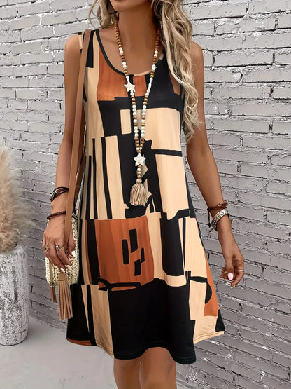 Boho mosaik-minikjole