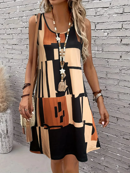 Boho mosaik-minikjole