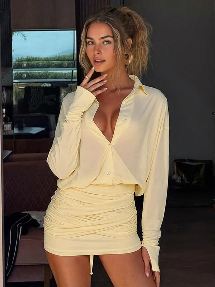 Ibiza Sunrise Co-Ord Bluse & Nederdel