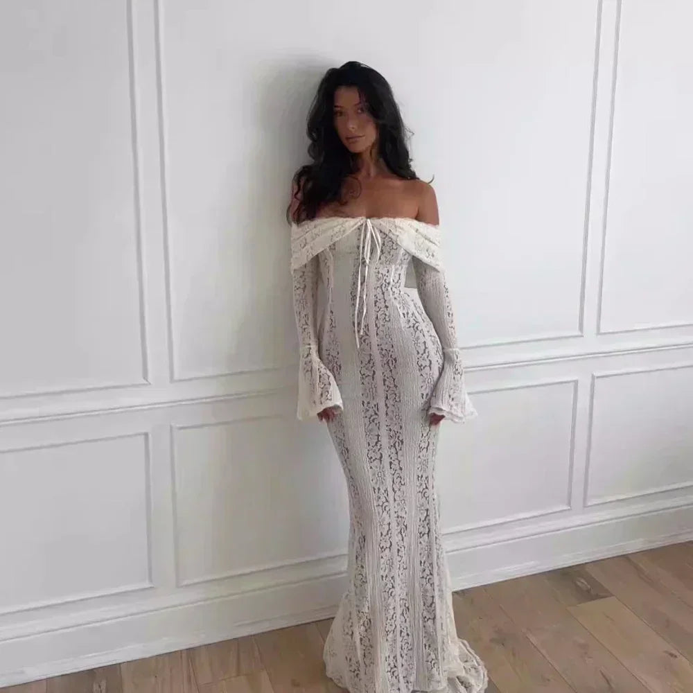 Suninheart hvid off the shoulder-kjole 2025