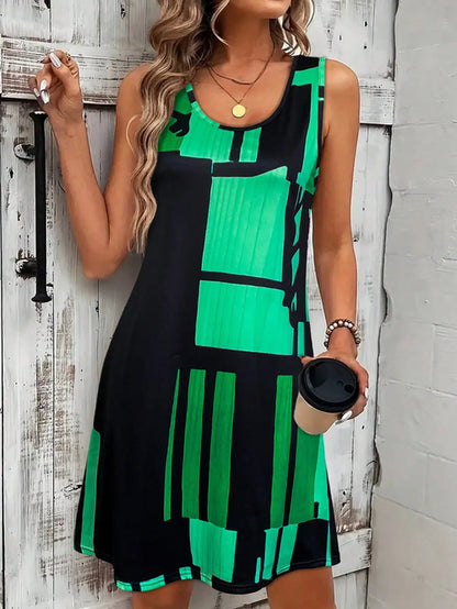 Boho mosaik-minikjole