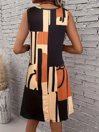 Boho mosaik-minikjole