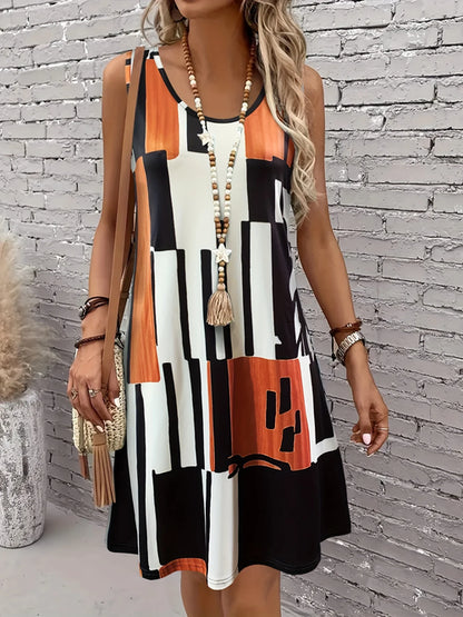 Boho mosaik-minikjole