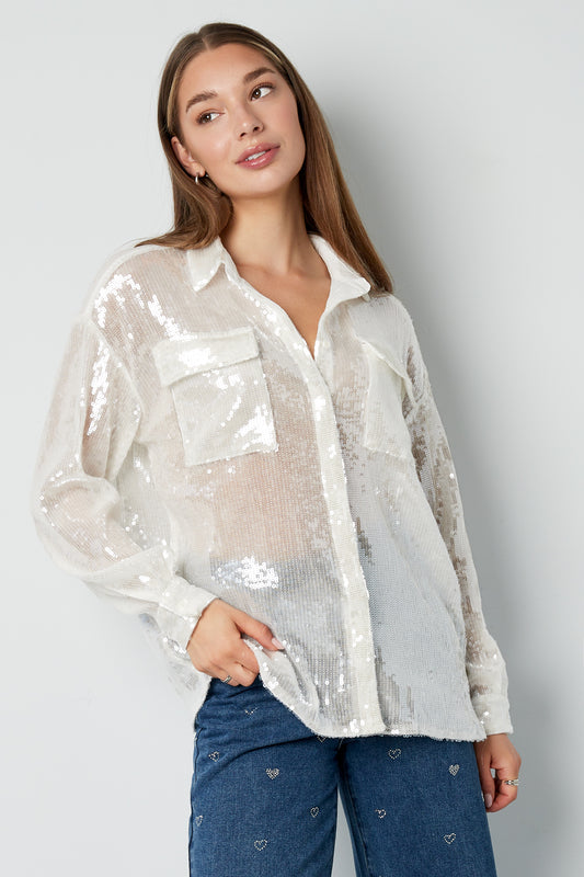 Glitter Sexy Blouse - Bluse til byturen